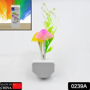 0239A  Fancy Color Changing LED Mushroom Night Light Kids Beautiful Color LED Illumination Automatic On/Off Light Sensor Night Lamp