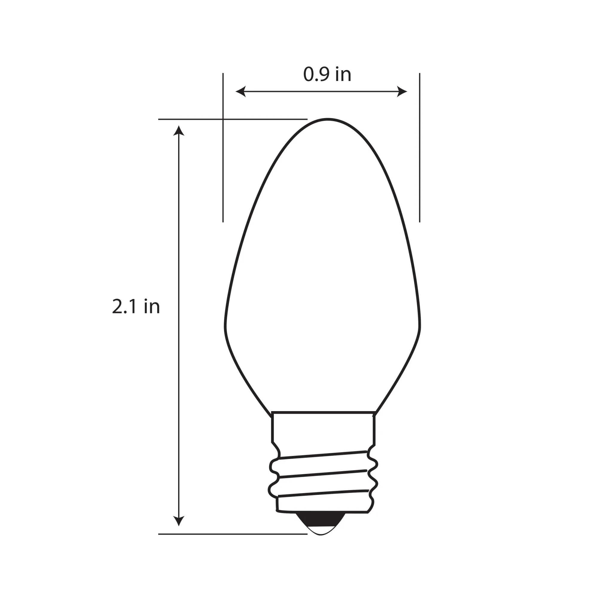 0.6W (7W Replacement) Soft White C7 LED Night Light Bulb (4-Pack)