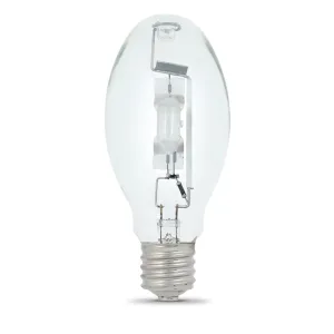 100W Cool White (4200K) ED17 Shape E26 Medium Base Clear Metal Halide High Intensity Discharge HID Light Bulb