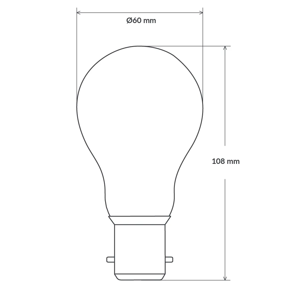 10W GLS LED Bulb B22 Clear in Soft White