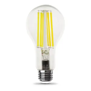 12W (150 W Replacement) Daylight (5000K) A21 E26 Base Dimmable Bright Light Output LED Filament Light Bulb