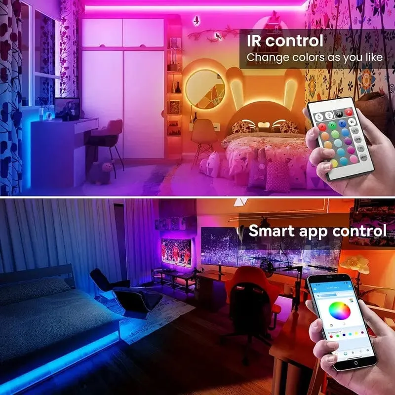 130 Ft. RGB 24V Led Strip Lights with App Controlled Remote