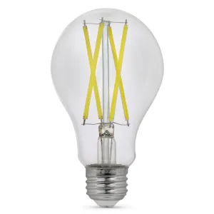 15W (100W Replacement) Bright White (3000K) A21 (E26 Base) Clear Filament LED (2-Pack)