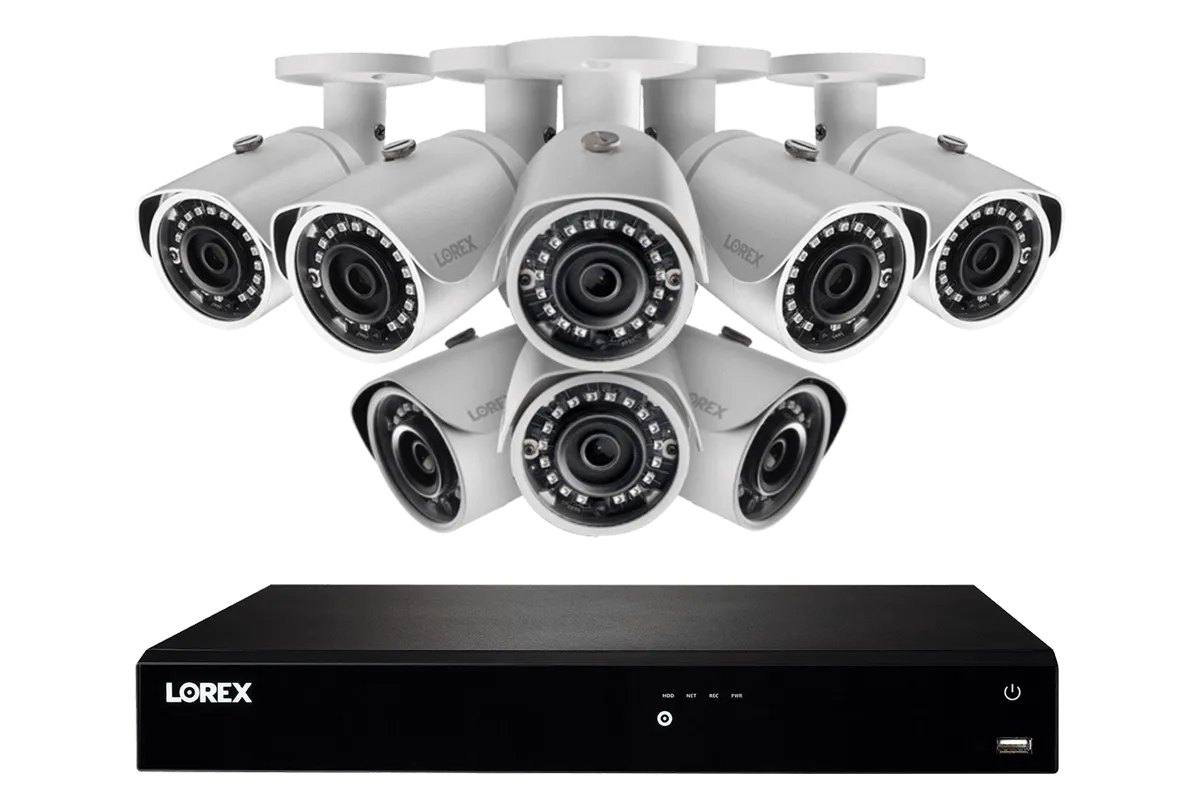 16 Channel Fusion NVR Security System with Eight 2K (5MP) Color Night Vision IP Cameras