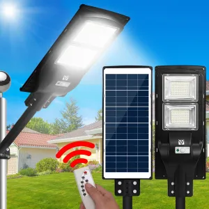 160 LED 120W Solar Street Light, Motion Sensor, IP67 - Leier