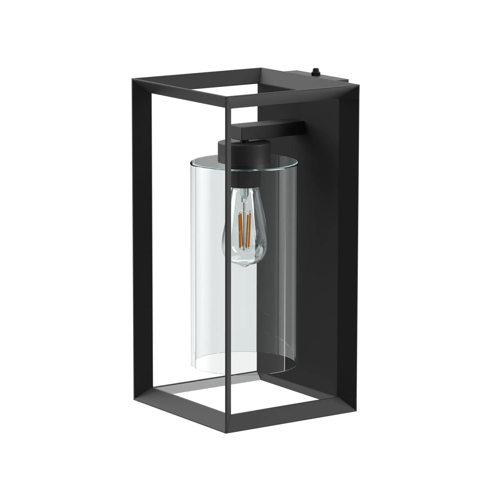 18 in. Rectangular LED Lantern, Black