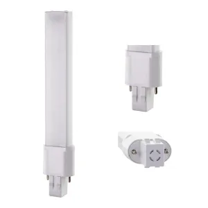 2 pin PL LED Bulb, 4W, 450 Lumens, 3000K, Omnidirectional, Replaces 13W CFL, G23 Base, Type B