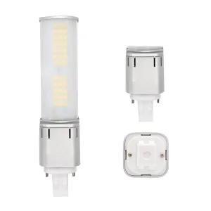 2 pin PL LED Bulb, 7W, 880lm, 4000K, Horizontal, 13W CFL Equal, GX23-2 Base, Direct Or Bypass