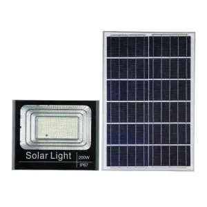 200W Solar LED Flood Light Garden Waterproof lamp for Home, Outdoor, Garden (Cool White)