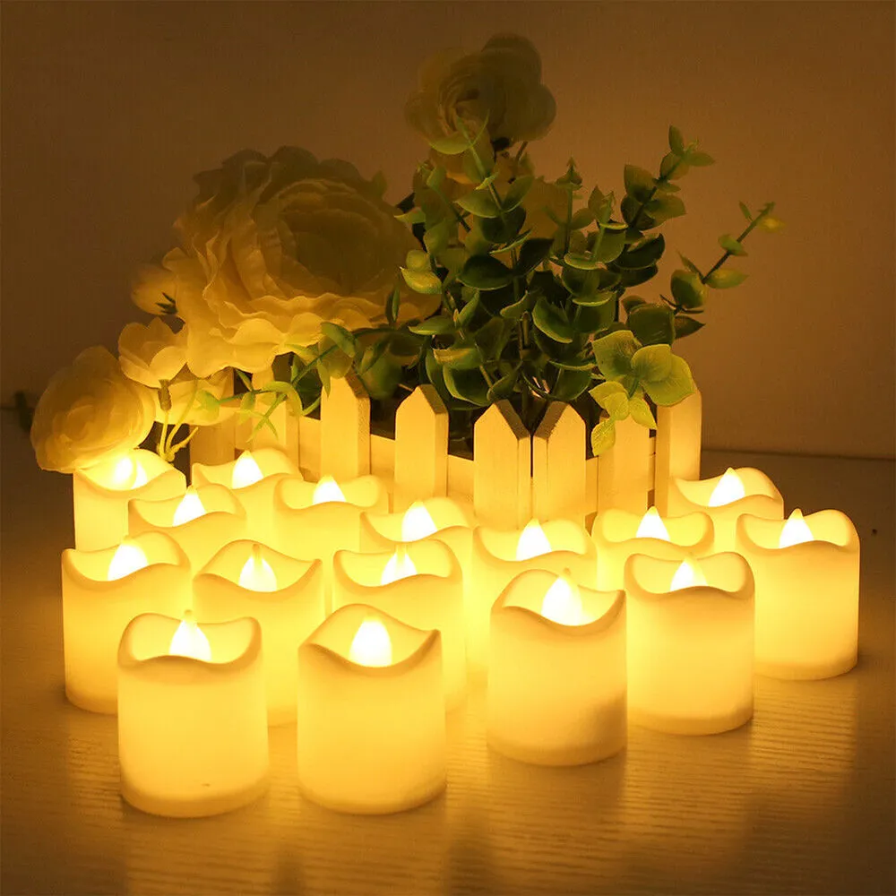 24PCS Warm White Flameless LED Tealights Decoration