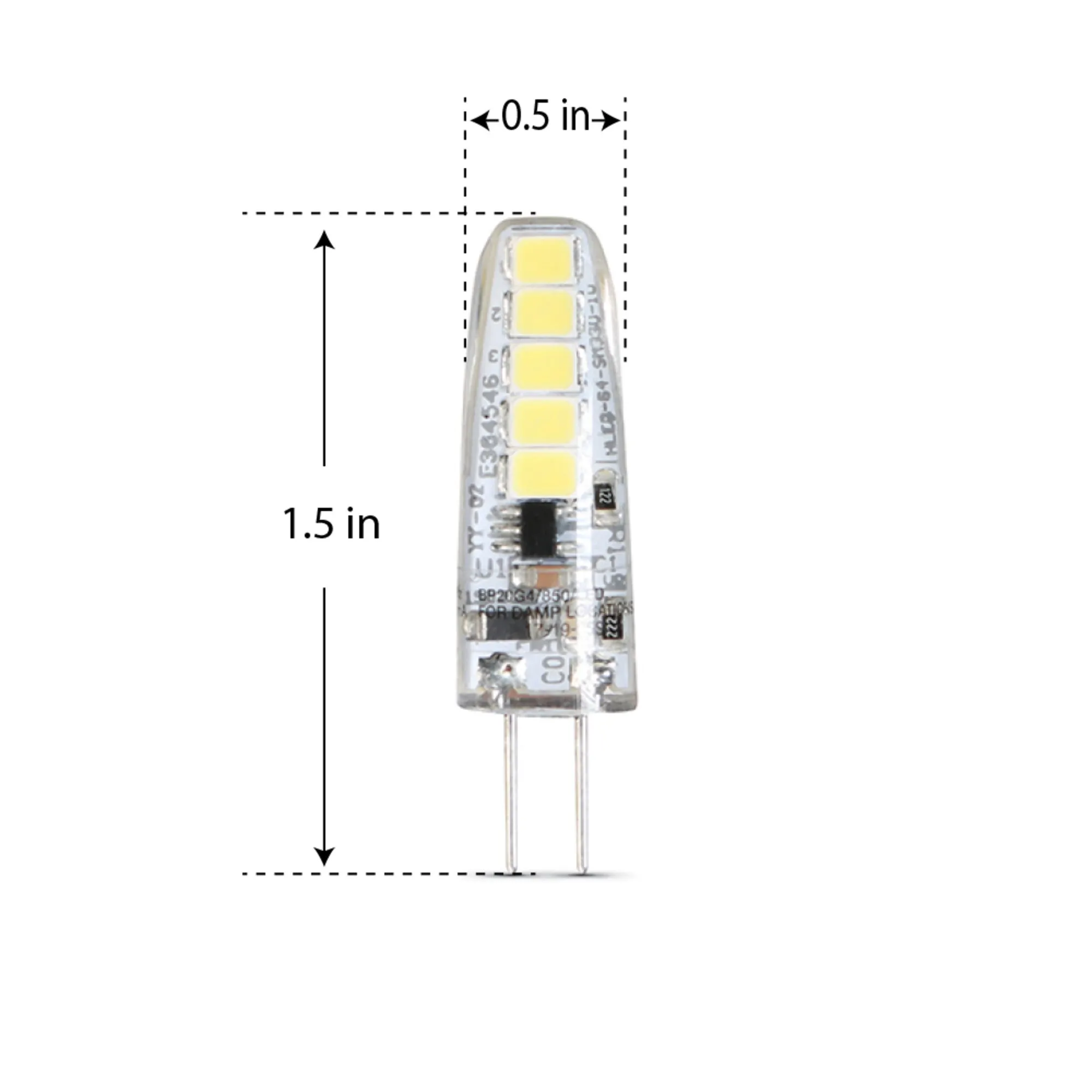 2W (20W Replacement) Daylight (5000K) Dimmable G4 Base Capsule Specialty LED