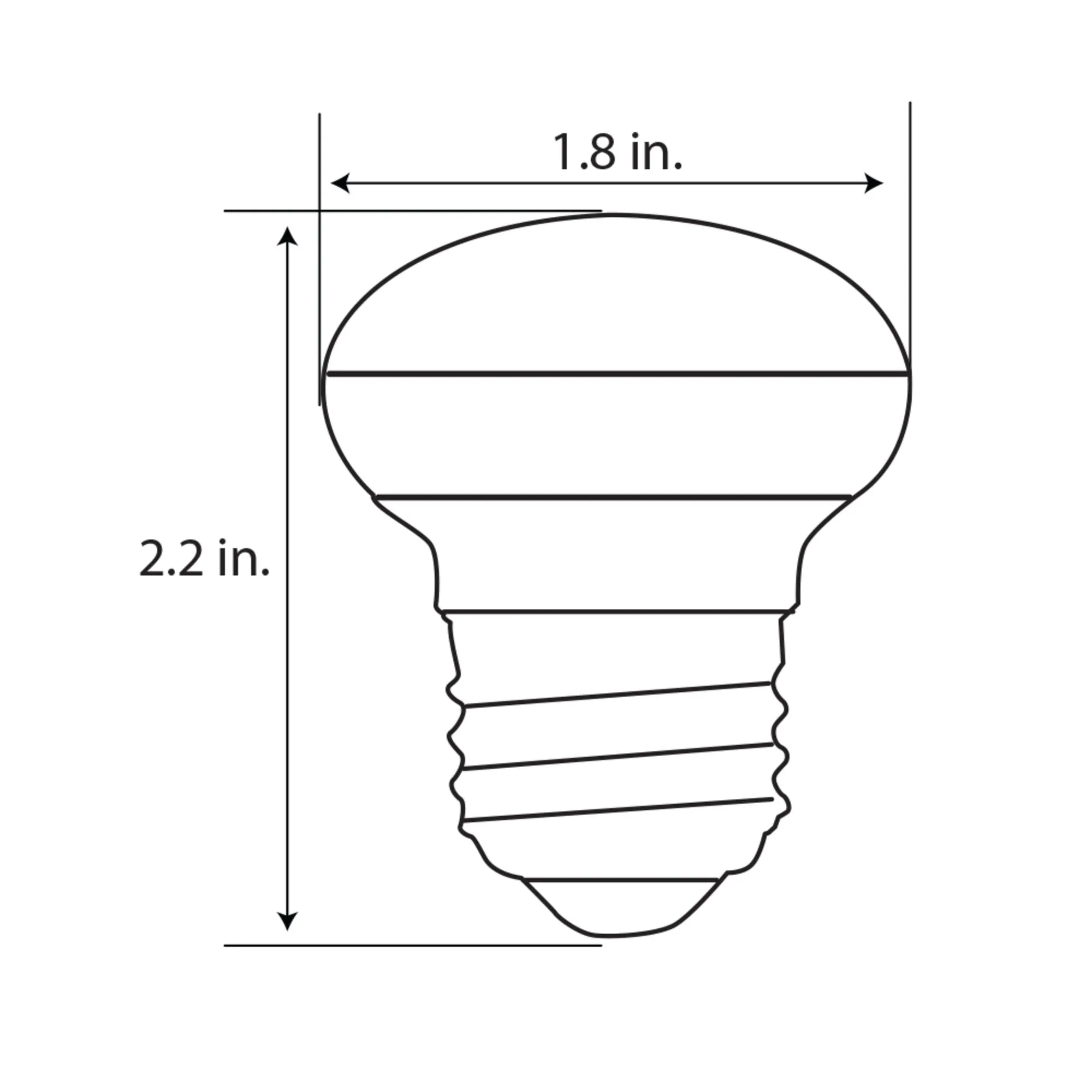 3.3W (40W Replacement) Soft White (2700K) E26 Base R14 Dimmable Enhance Reflector LED