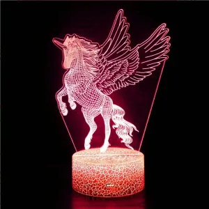 3D  Illusion Lamp Light for Kids and Lover, Unicorn LED Lamp 16 Colors Change with Remote, Valentine's Day Present and Birthday