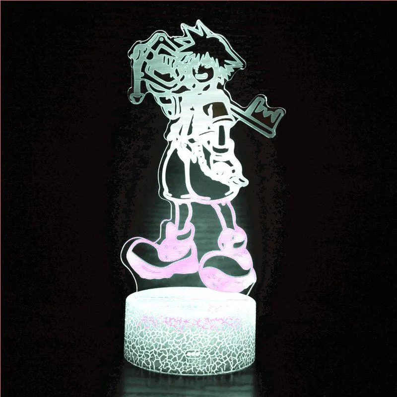 3d Led Night Light Game Kingdom Hearts Sora Kairi Doll Bedroom Table Decoration Gadget Children Cool Birthday Gift LED Table Lam