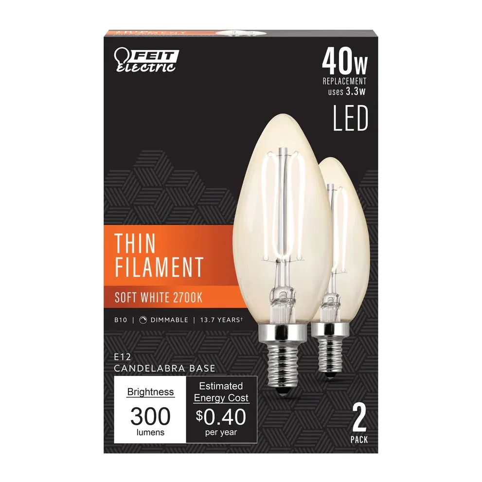 40W B10 LED Thin Filament Light Bulb CTC409