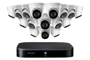 4K Ultra HD 16-Channel Security System with Sixteen 4K (8MP) Dome Cameras, Advanced Motion Detection and Smart Home Voice Control