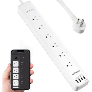 6 Outlets Smart Wifi Power Strip Compatible with Alexa Google Home Surge Protector BN-LINK