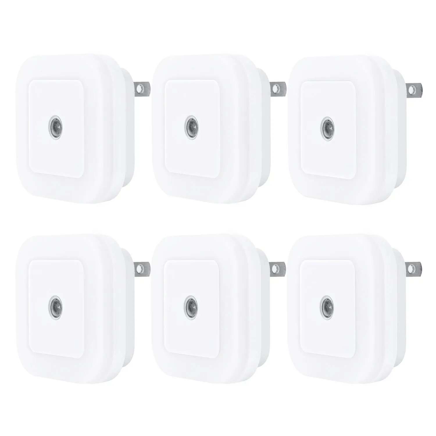 6-Pack Night Light with Smart Sensor Auto-On/Off Plug into Wall Bn-link