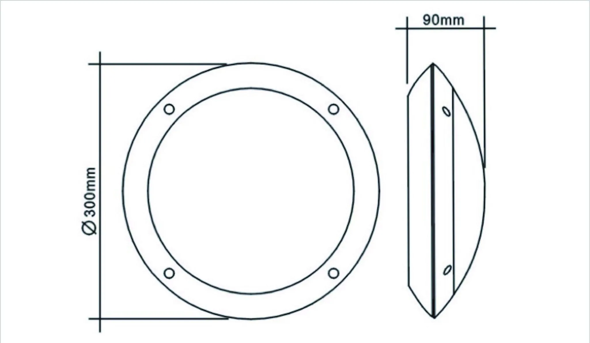 6 Watt 480lm LED Photocell IP66 Eyelid Circular Wall Light