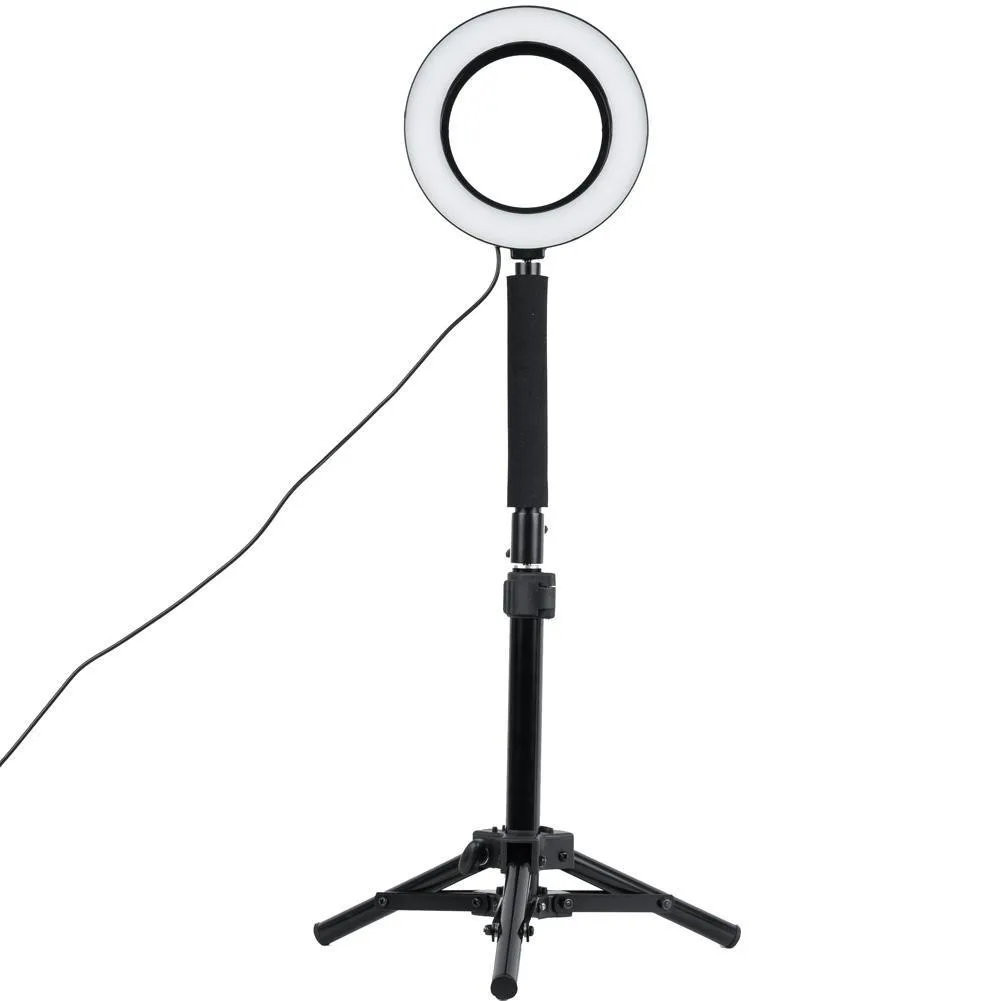 6.2"/16cm Portable Desktop Ring Light Kit with Goose Neck - 'Juliet'