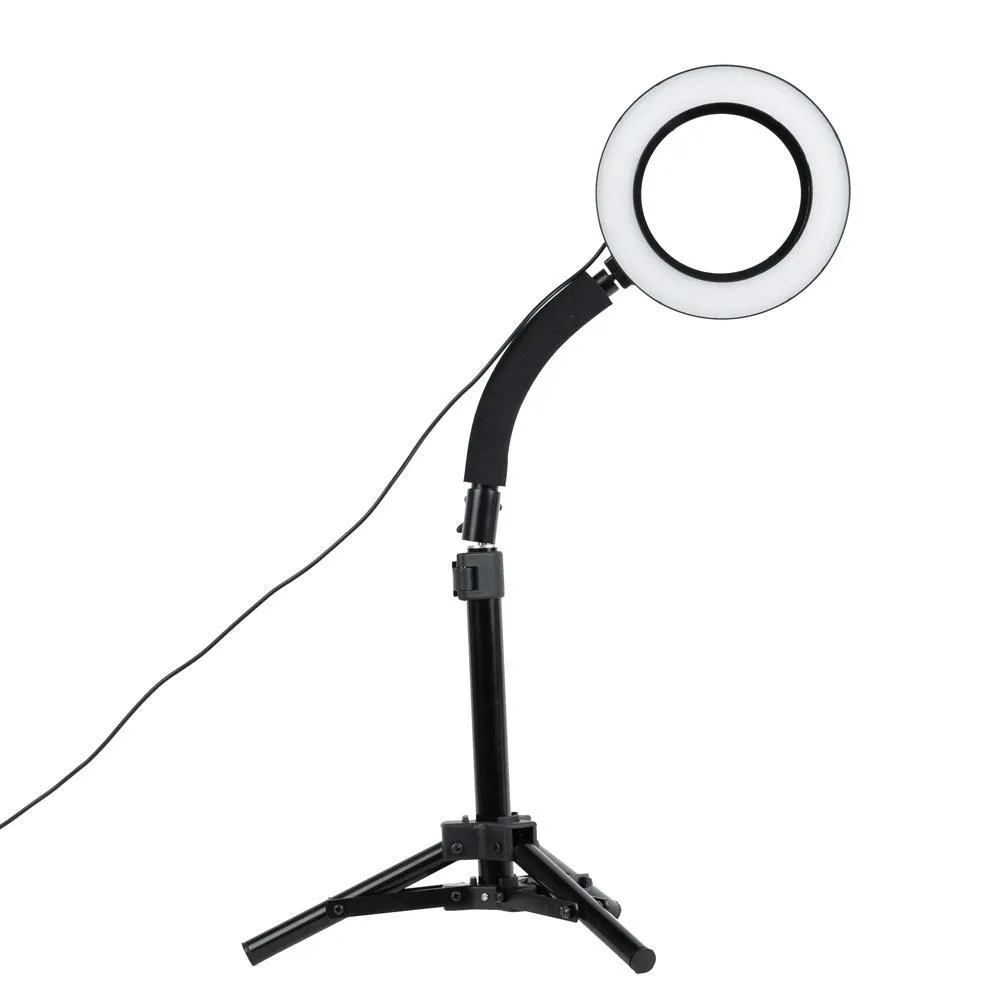 6.2"/16cm Portable Desktop Ring Light Kit with Goose Neck - 'Juliet'