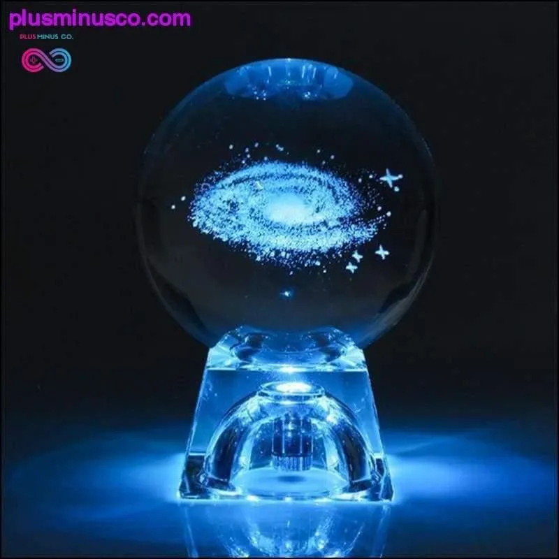 6cm 3D Engraved Galaxy solar system Crystal lamp night light