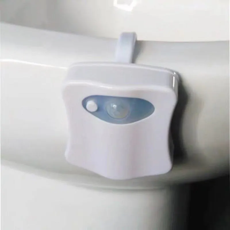 8-Color Night Lighting Color Changing Small Night Lamp Led Multifunctional Children's Toilet Hanging Toilet Cover Induction Night Light