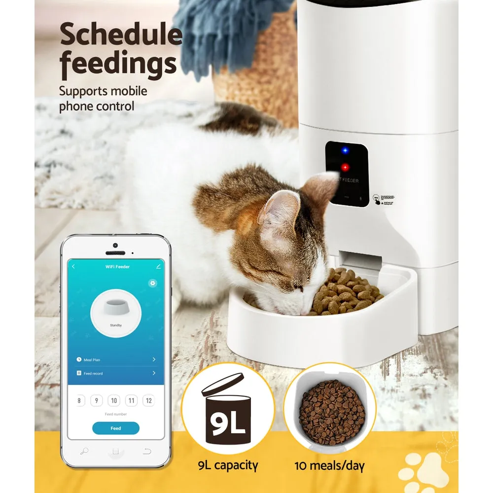 9L Smart Automatic Pet Feeder Wifi Control for Cats & Dogs i.Pet