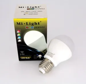 AC85-265V MILIGHT 2.4G Wireless LED bulbs E27 6W RGBW RGBWW RGB Warm White/White wifi lampada LED Dimmable Bulb Lamp spot light