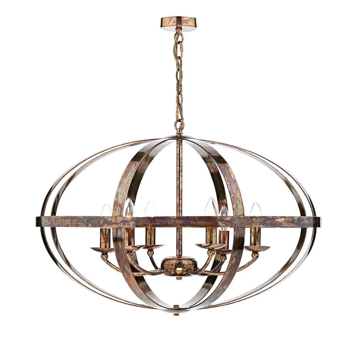 Antequera 6 Light Pendant - Copper