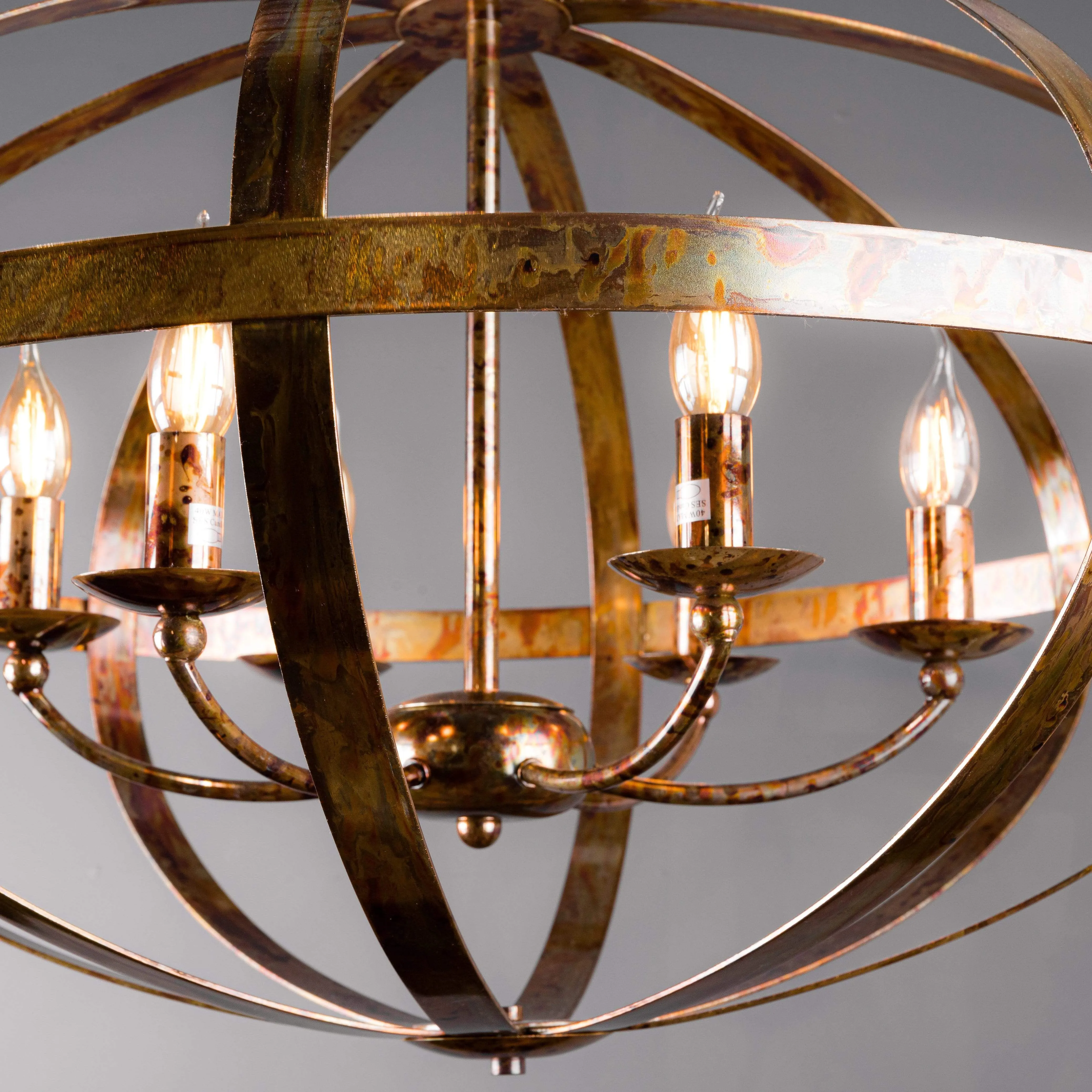 Antequera 6 Light Pendant - Copper