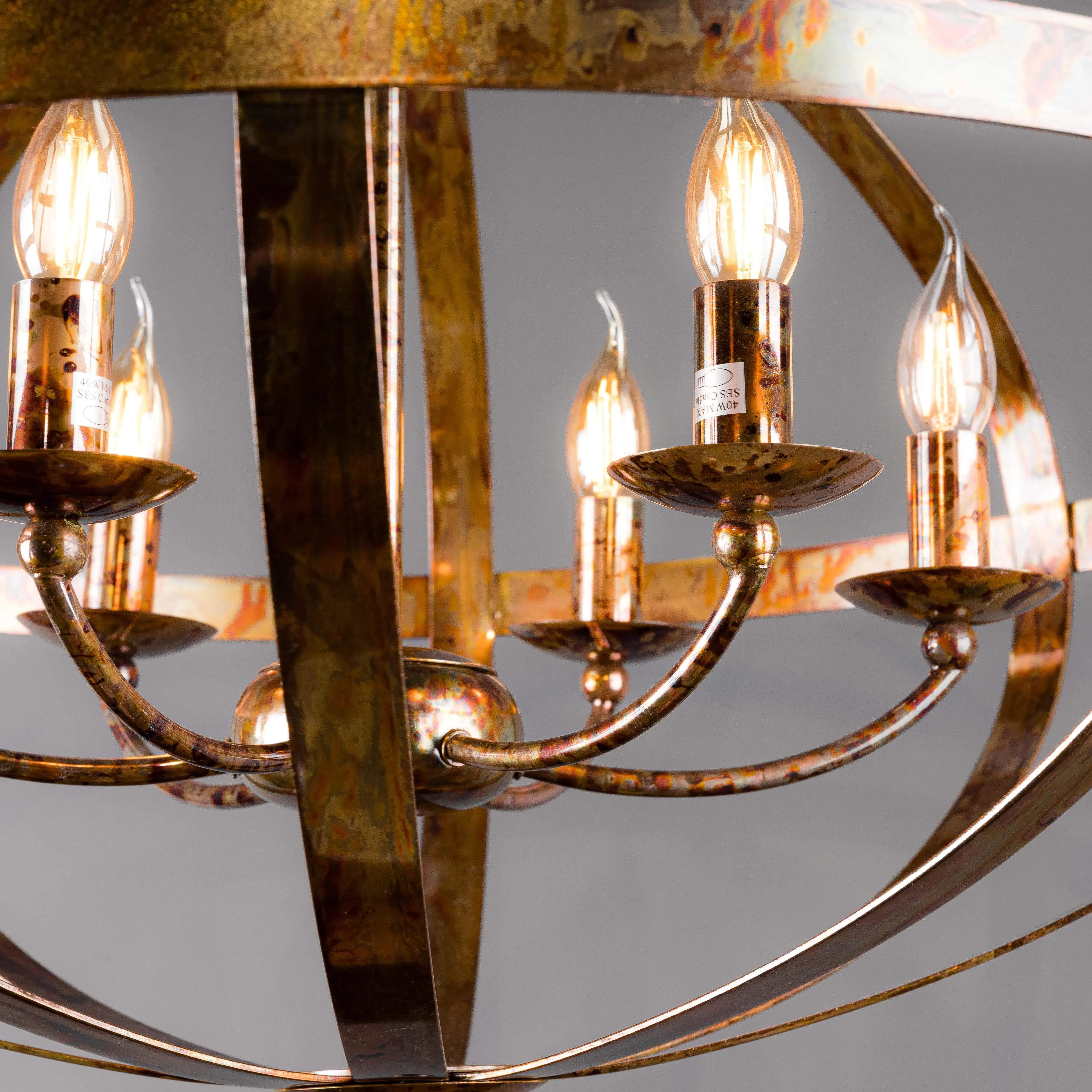 Antequera 6 Light Pendant - Copper