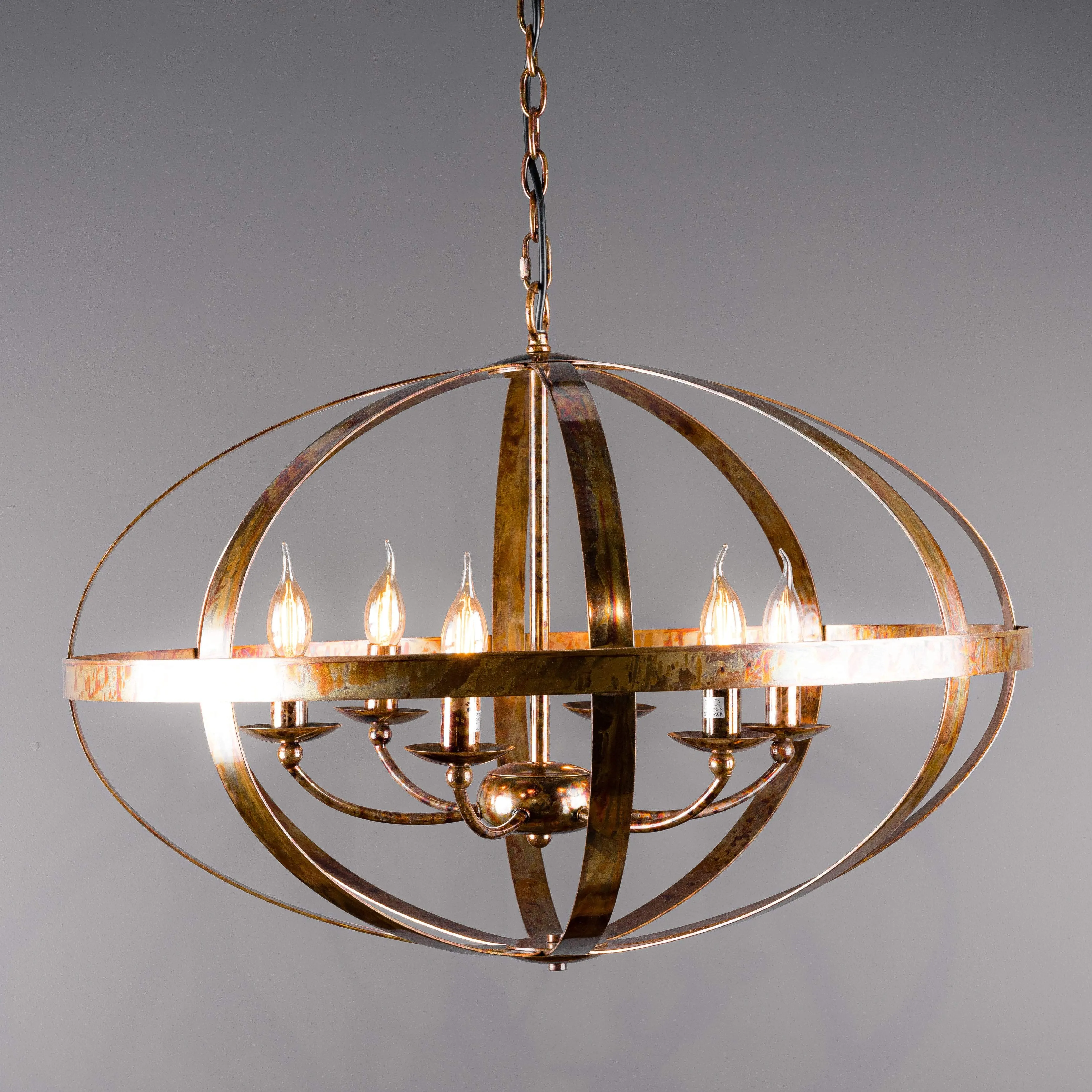 Antequera 6 Light Pendant - Copper