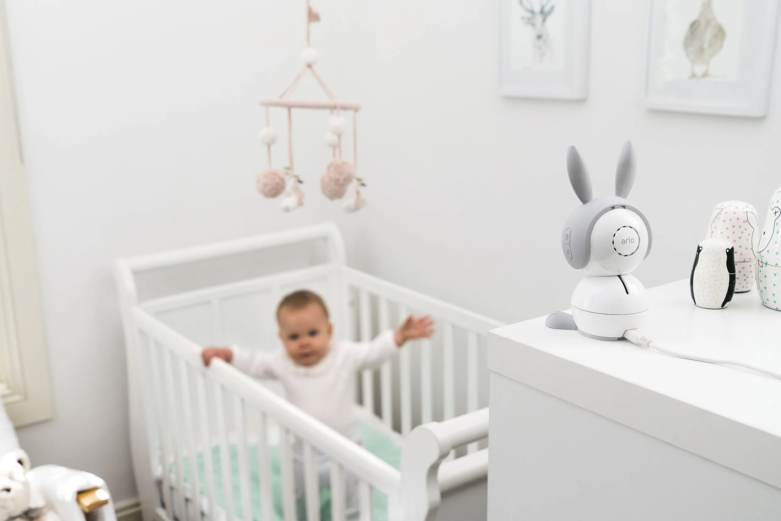 Arlo Baby Monitor | Smart WIFI Baby Camera 1080P HD with 2-Way Audio, Night Vision, Air Sensors, Lullaby Player, Night Light, Works with Amazon Alexa, HomeKit (ABC1000)