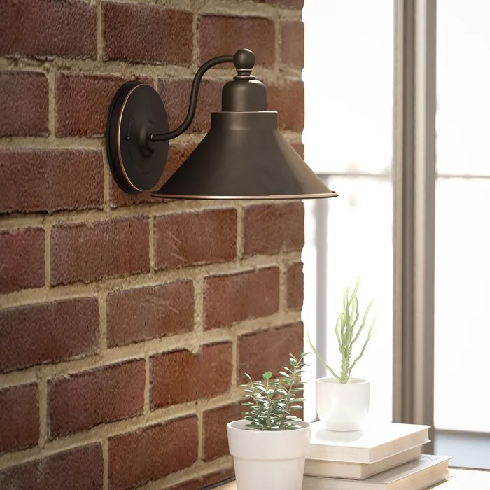 Artsy Wall 1 - Light Dimmable Mission Dust Bronze/Copper Barn Light