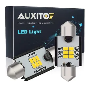 AUXITO 36MM/6411/6418 led bulb Interior Car Lights, Canbus Error Free Festoon LED Bulbs 3020 Chipsets for License Plate Dome Map Door Lights Xenon White