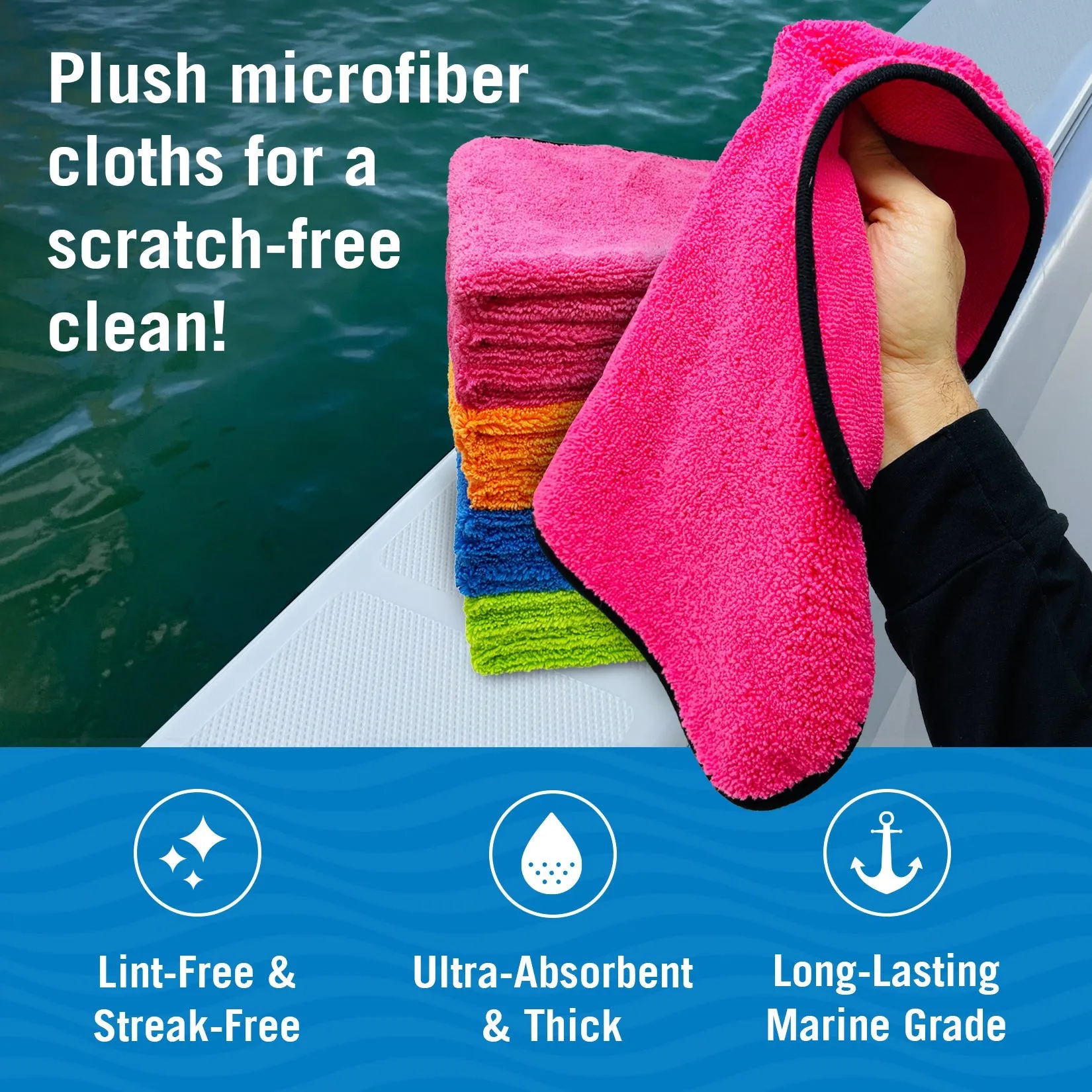 Better Boat Microfiber Cloth Set 12Pk