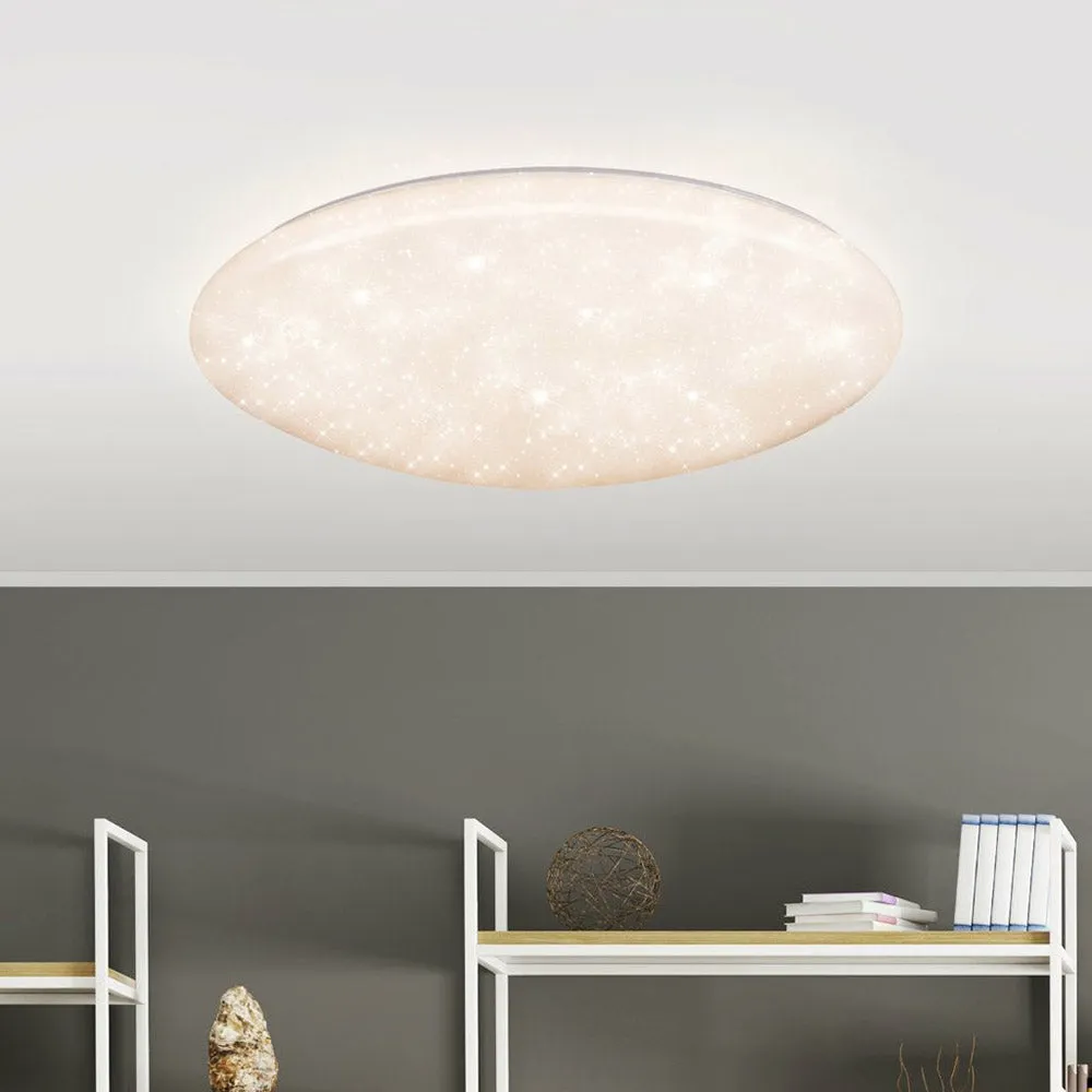 Brilliant 1 Light 80W Shakira LED Wall and Ceiling Light - White | HK18376S75