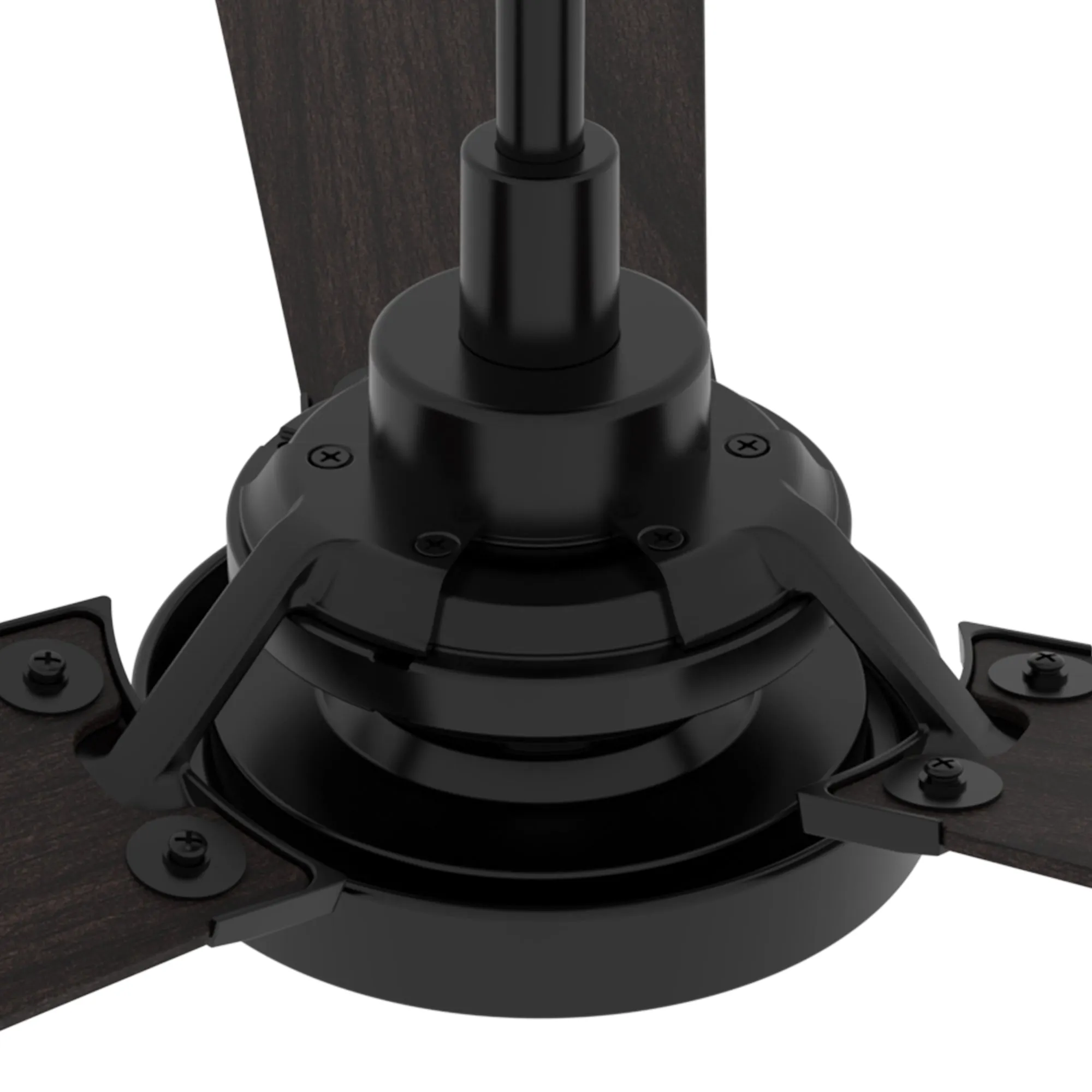 BRISA 56 inch 3-Blade Smart Ceiling Fan with LED Light & Remote Control - Black/Walnut Wood