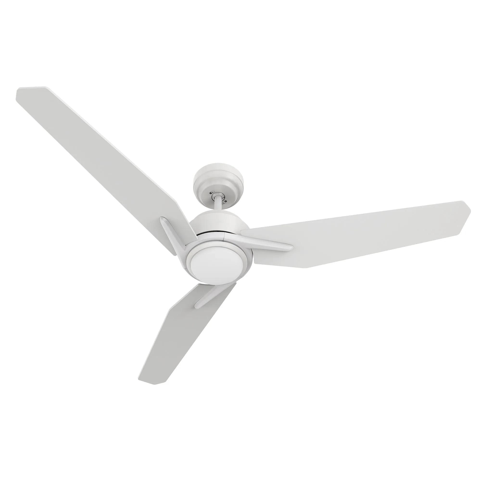 CALEN 48 inch 3-Blade Smart Ceiling Fan with LED Light Kit & Remote Control- White/White