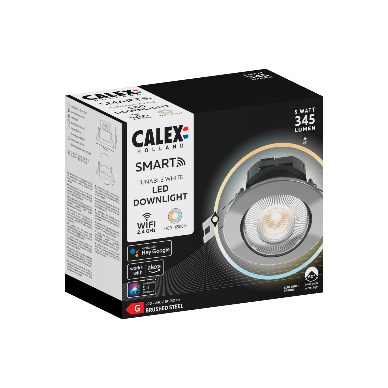 Calex Smart LED Recessed Spot - Warm White - Grey