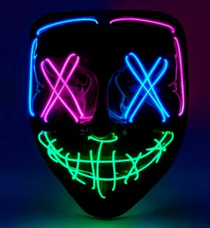 Coloured LED Scary Purge Mask