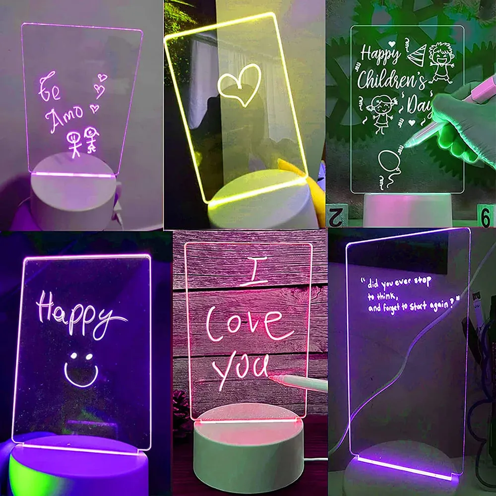 Creative Led Night Light Message Board