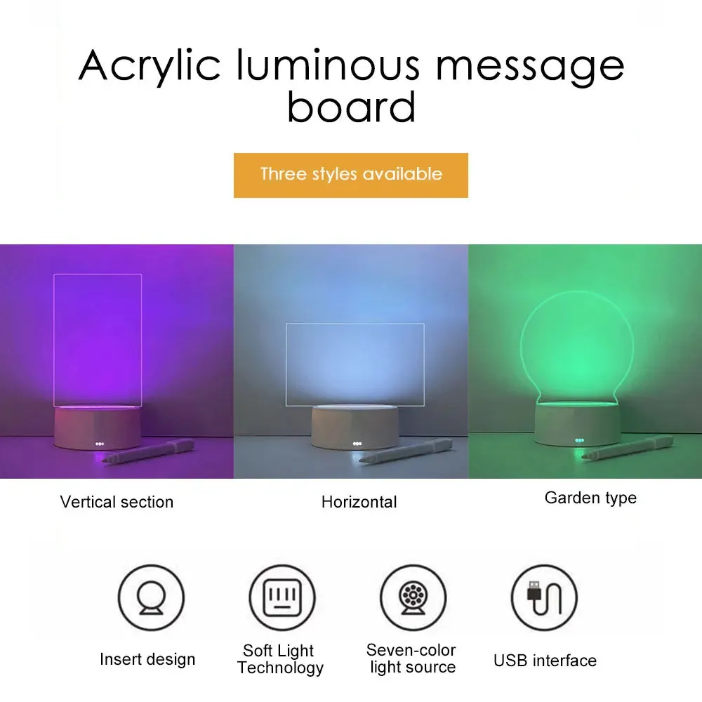 Creative Led Night Light Message Board