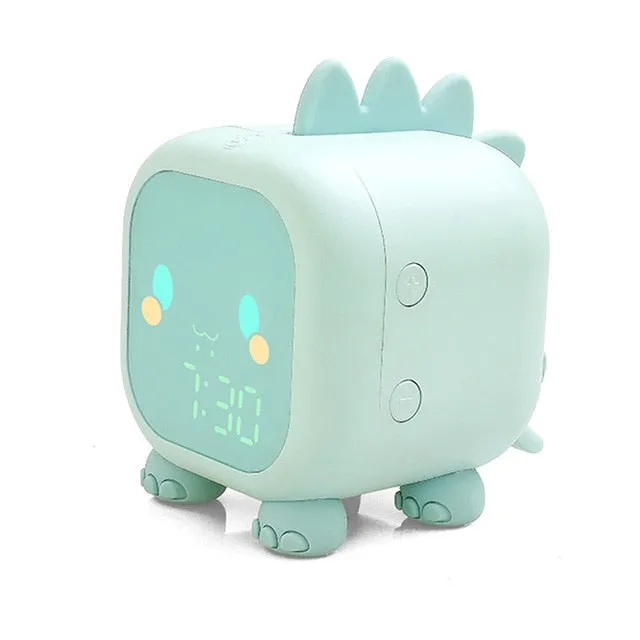 Cute Dinosaur Kids Alarm Clock Night Light