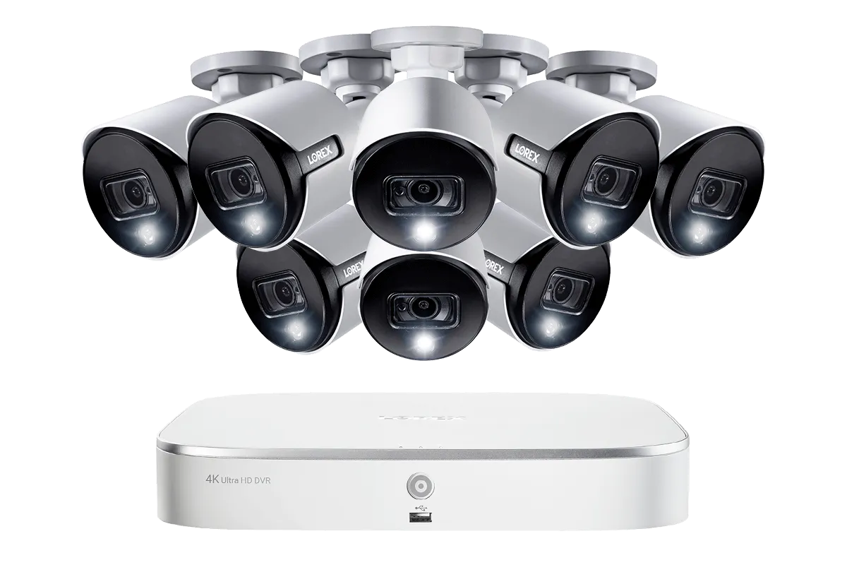 DEAL OF THE DAY! 8-channel DVR System with Eight 2K (5MP) Deterrence Security Cameras