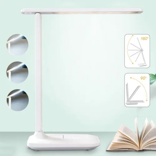 Dimmable LED Desk Lamp USB Rechargeable Touch Table Light