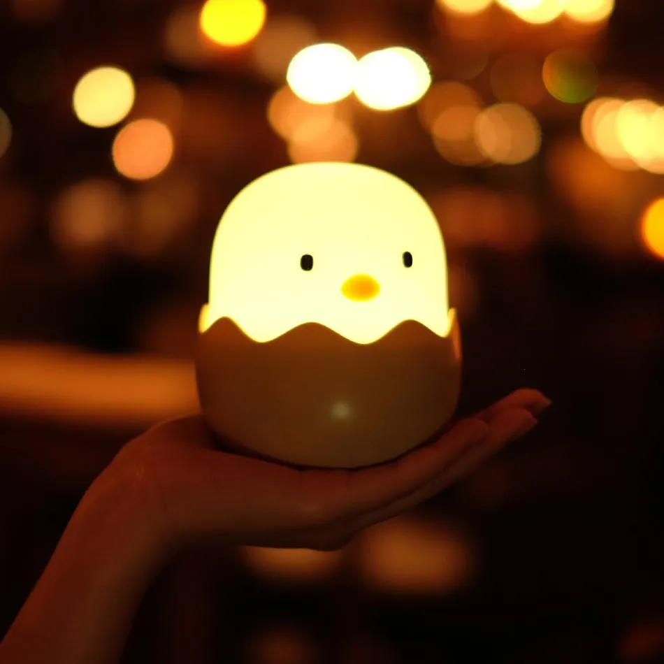 Egg Shell Chicks Light Bedroom Creative Energy-Saving Bedside Mini Baby Led Small Night Lamp Charging Sleeping Light