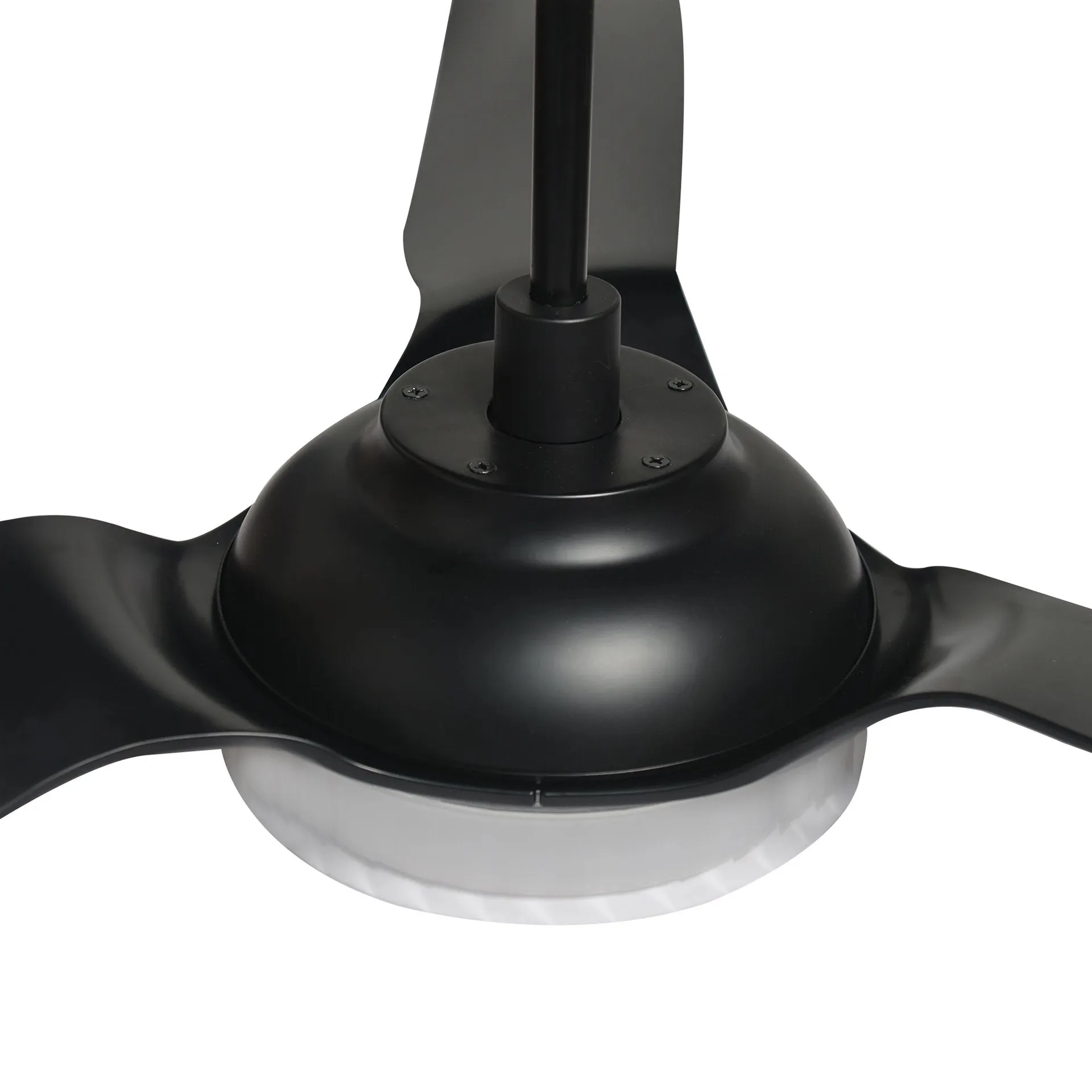 FLETCHER 56 inch 3-Blade Smart Ceiling Fan with LED Light Kit & Remote - Black/Black (Set of 2)