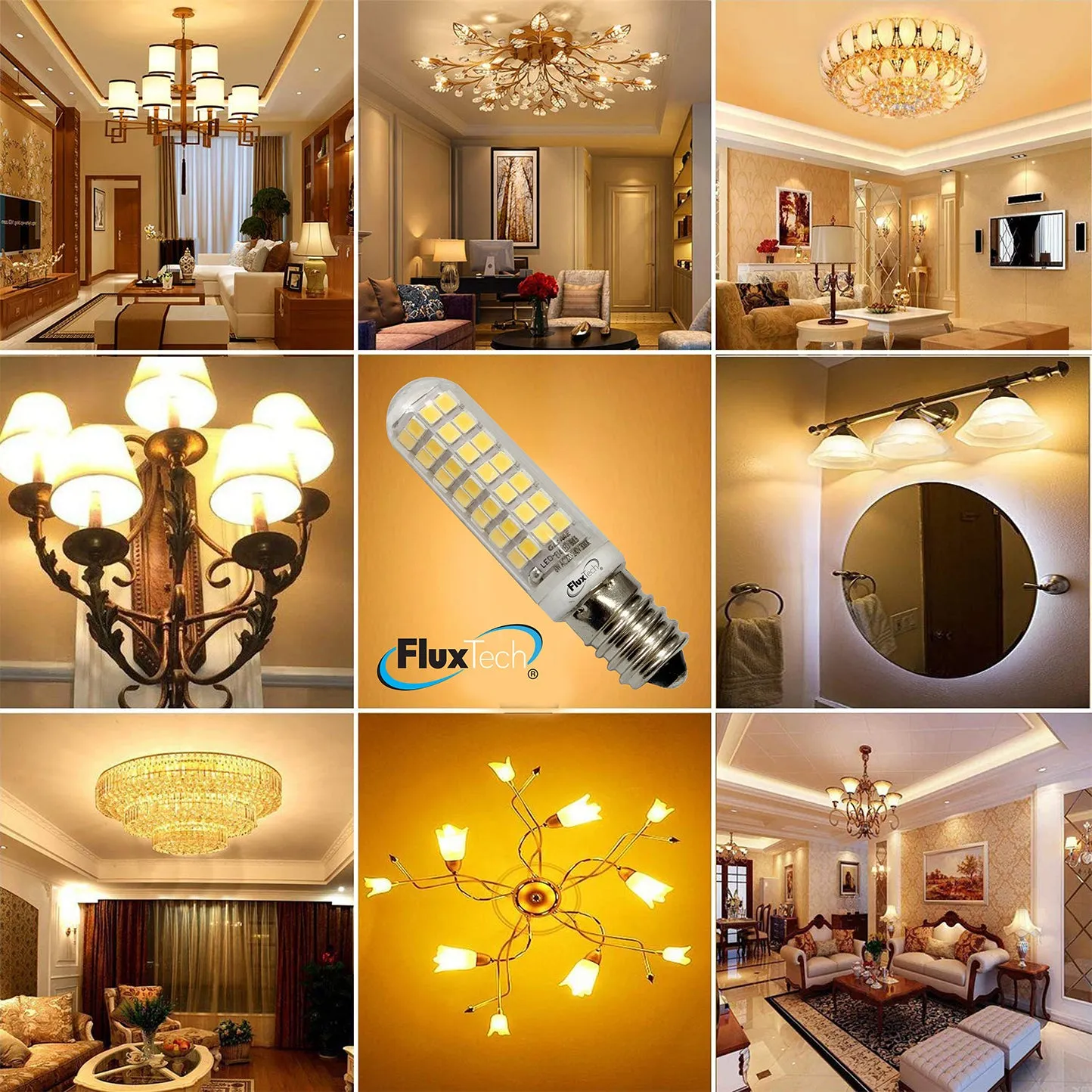 FluxTech – E14 LED Mini Corn Bulb - 4.5W Dimmable & 4W Non-dimmable